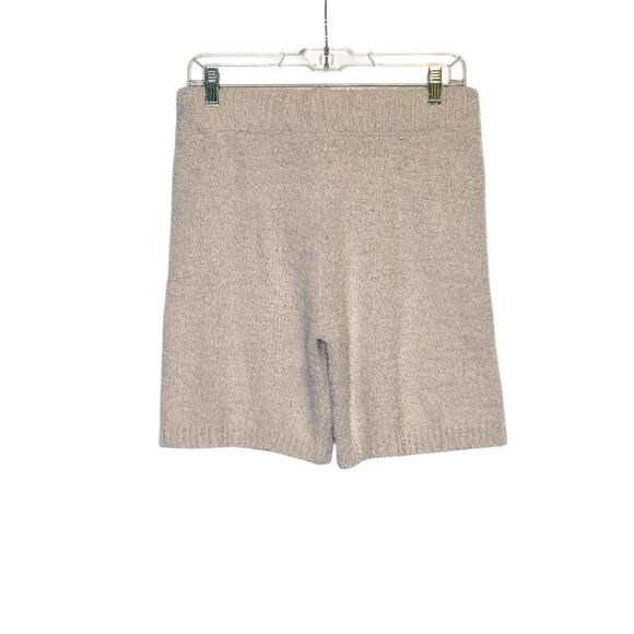 NIA Dove Gray Teddy Sweater High Waist Mid-Length Shorts Large - Picture 2 of 8